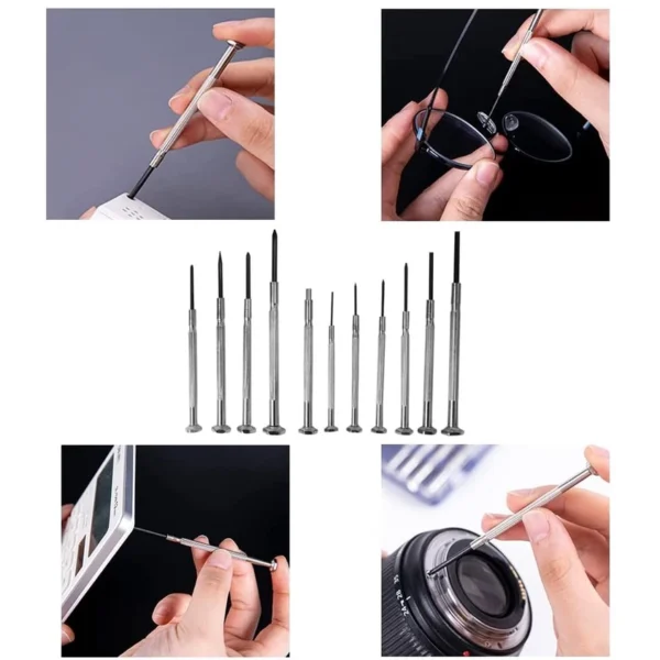 11-Piece Mini Precision Screwdriver Set with Storage Case
