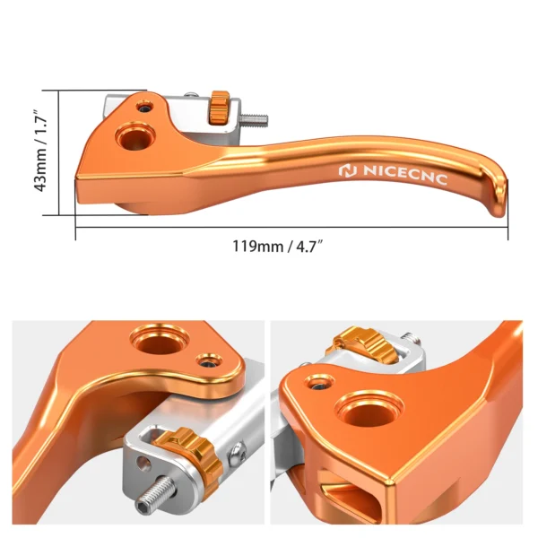 S764df875aa1f40f0a393868bfe8220d9N.webp NICECNC Short Brake & Clutch Lever Kit for KTM EXC / SX / SXF / XCW / EXCF (2014–2025)