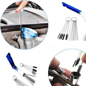 Carburetor & Air Brush Cleaning Tool Set for Motorcycle & Scooter