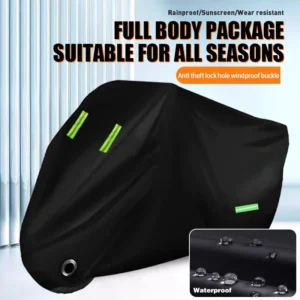 3-Layer Waterproof Motorcycle Cover with UV & Dust Protection