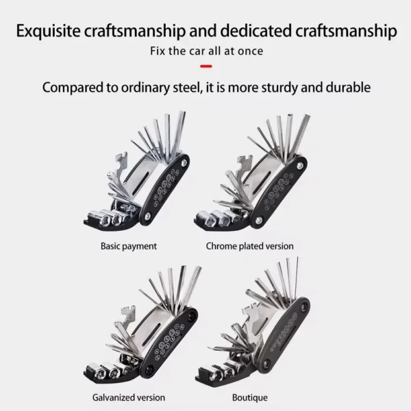 16-in-1 Bicycle & Motorcycle Folding Repair Tool Set