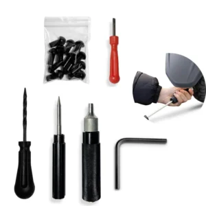 7-Piece Motorcycle Tubeless Tire Repair Plug Tool Kit
